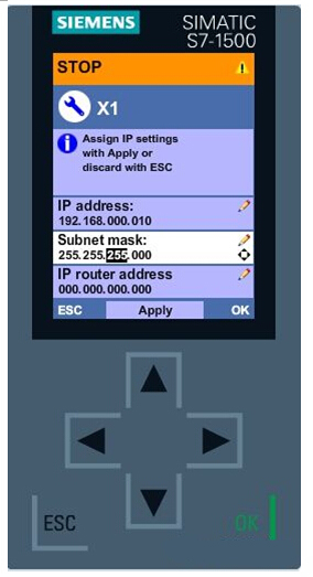 如何通过显示面板修改自动化系统S7-1500的IP地址
